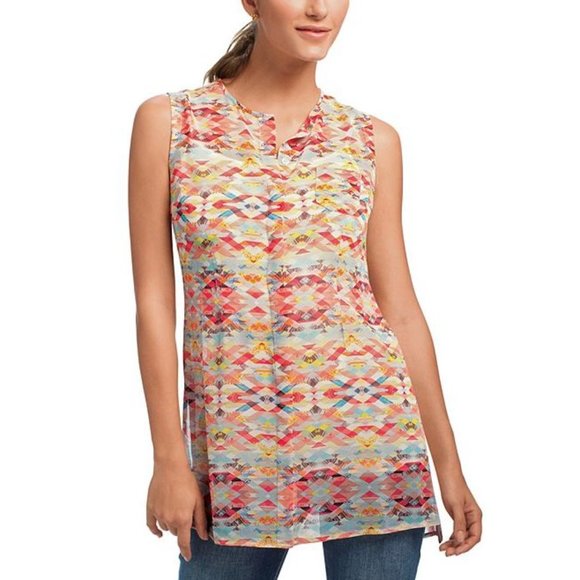 CABI #760 Geo Print Sleeveless Avery Tunic Top sz L - Picture 12 of 12